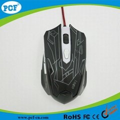  Factory LED colorful usb wired optical mouse game mouse