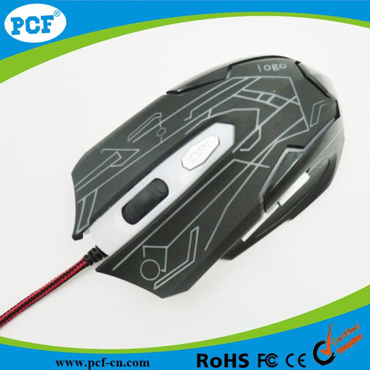  Factory LED colorful usb wired optical mouse game mouse 3