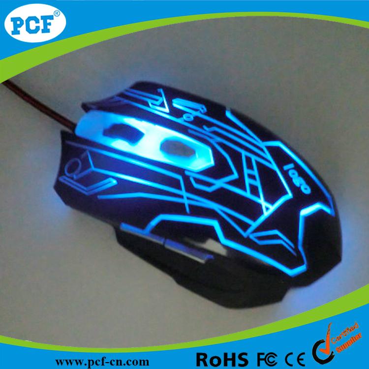  Factory LED colorful usb wired optical mouse game mouse 5