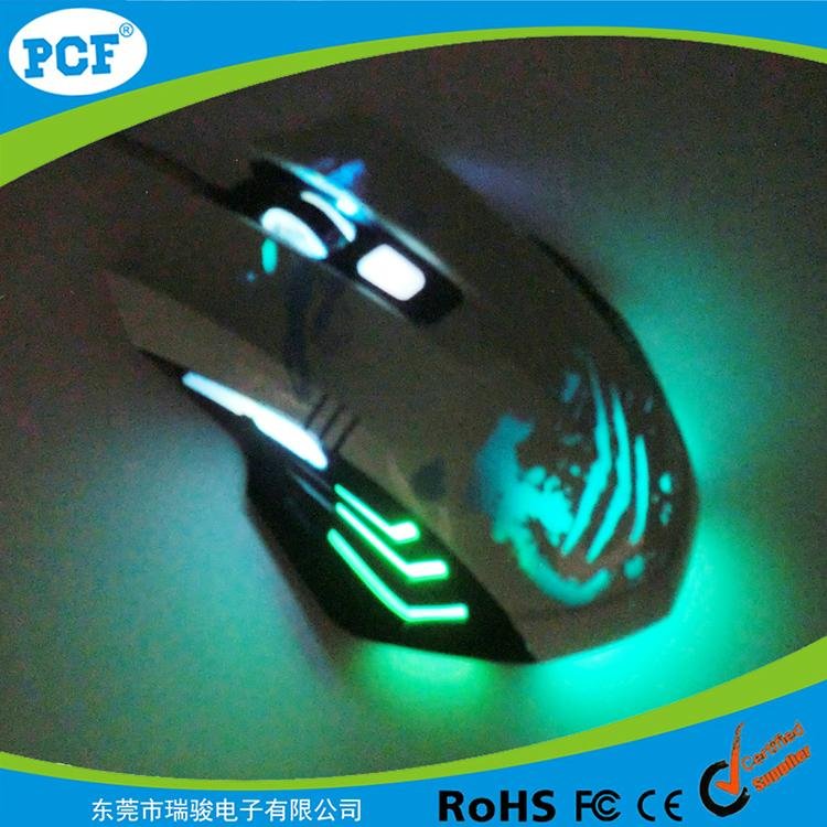 Top selling gaming mouse with led light 6D game mouse