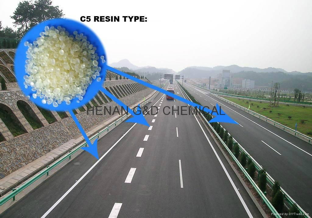 C5 aliphatic Petroleum resin used in Hot melt Road Mark Paint