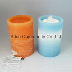 Tabletop Real Wax Led Water Fountain Candle