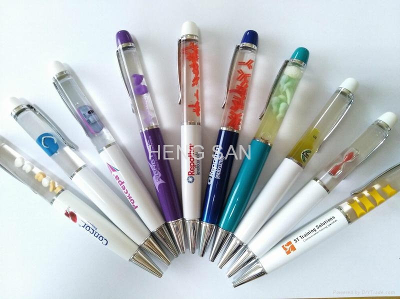 liquid pen,gift pen,logo pen,floaty pen 7005BP JIQI (Hong Kong