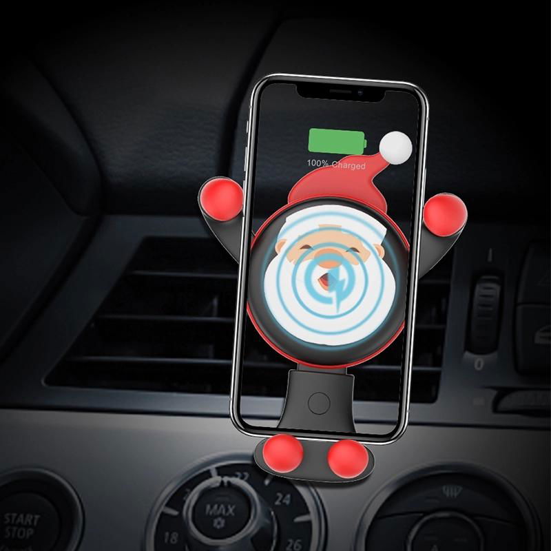 car mount mobile holder with wireless charger 4