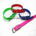 cheap design flexible pvc dog collar with iron buckles