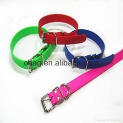 cheap design flexible pvc dog collar with iron buckles
