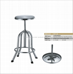 stainless steel lab chair round stool operating