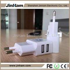 5V 2A Dual USB Mobile Phone Charger Power Adapter