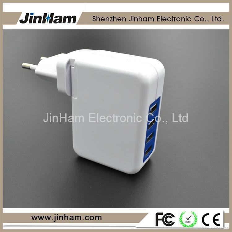 Multiple USB Charger for Mobile Phone, iPad 4