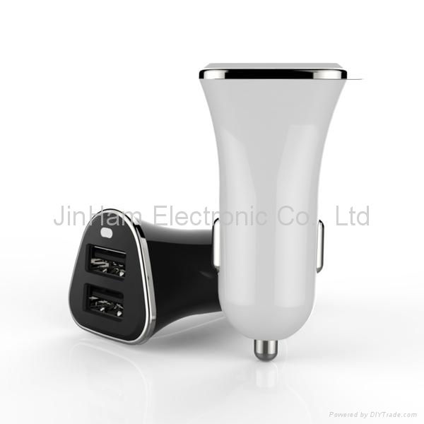 2015 mobile phone accessory 3.4A dual usb car charger mobile phone charger for s 3