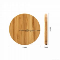 CYSPO T300-B Bamboo Case Wireless Charging Pad