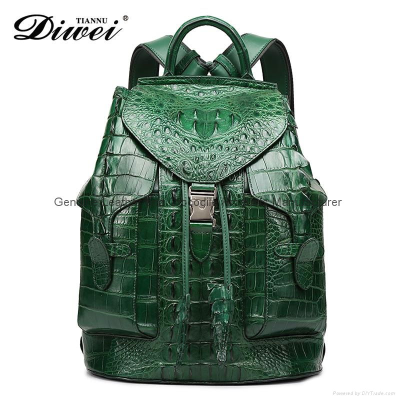 Real animal Leather backpack for travel 4