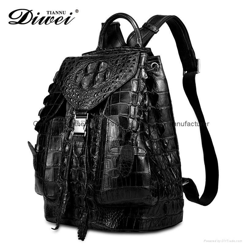 Real animal Leather backpack for travel 5