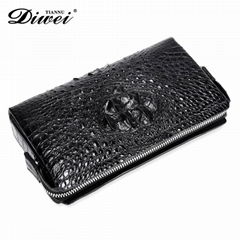 crocodile skin clutch wallet