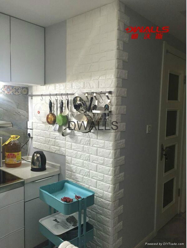 white faux waterproof brick wall panels on hot sale