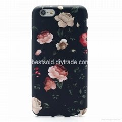 IMD(In-Mould-Decoration) Full Coverage Soft TPU Flower Phone Case for Smartphone