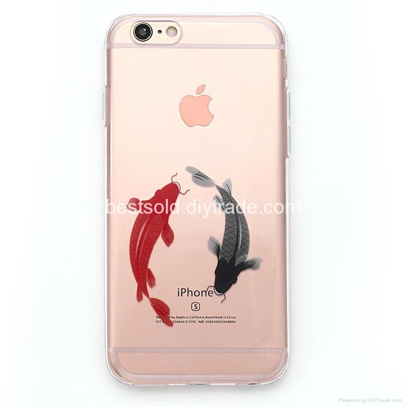 IMD(In-Mould-Decoration) Soft Transparent Clear TPU Phone Case - Chinese Fish