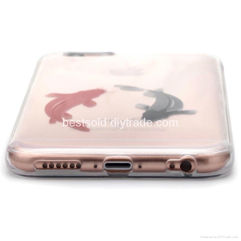 IMD(In-Mould-Decoration) Soft Transparent Clear TPU Phone Case - Chinese Fish 3
