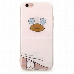 Cute Duck TPU Phone Case Wholesale IMD Soft Phone Case for iPhone 6 6s and Plus