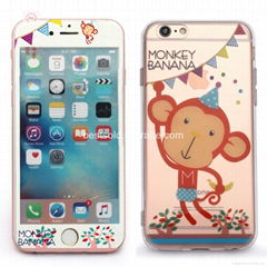 Cute Monkey 3D Full Coverage Curved Edge Clear Tempered Glass Screen Protector