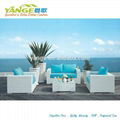 outdoor hotel furniture white rattan patio sofa set 1