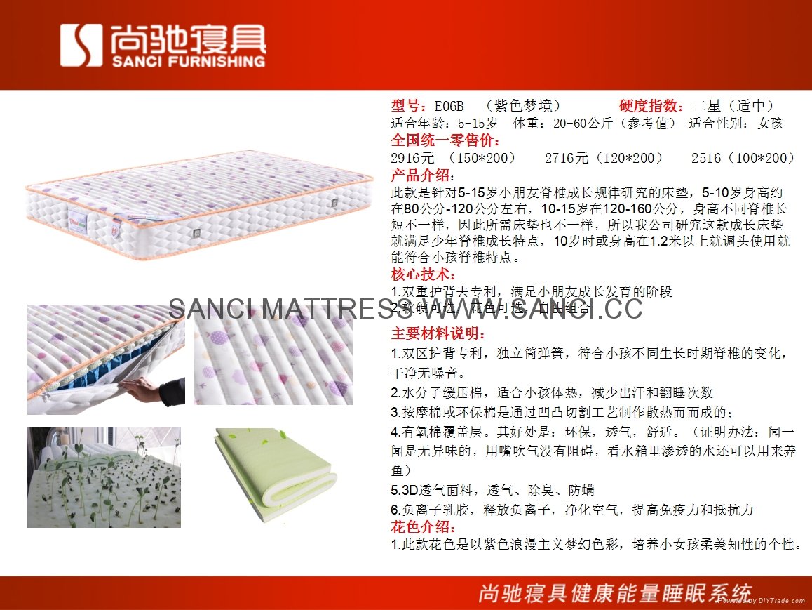 Offer Good baby individual pocket spring mattress especially for girls 2