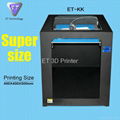 2016 Large Printing Size ET-KK 3D Printer 3KG Filament +Teaching Video 5