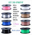 3D Printer Filament ABS 3.00mm Plastic Rubber Consumables Material Printing Supp 3