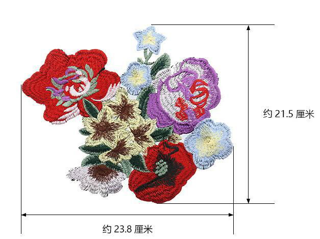 Net yarn embroidery cloth paste clothing decoration flower  2