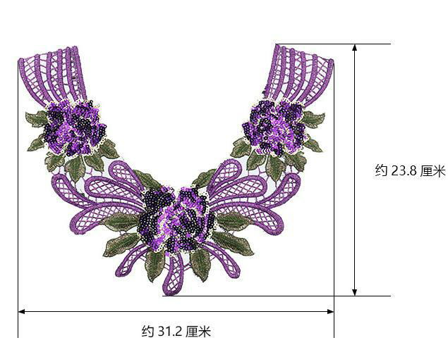 Lace embroidery cloth collar clothing decoration flower  2