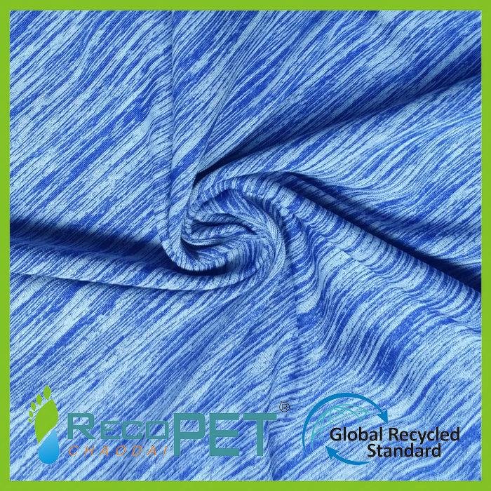 60%RPET 40%Poly Recycled PET Bottle Plain Knitted Fabric 2