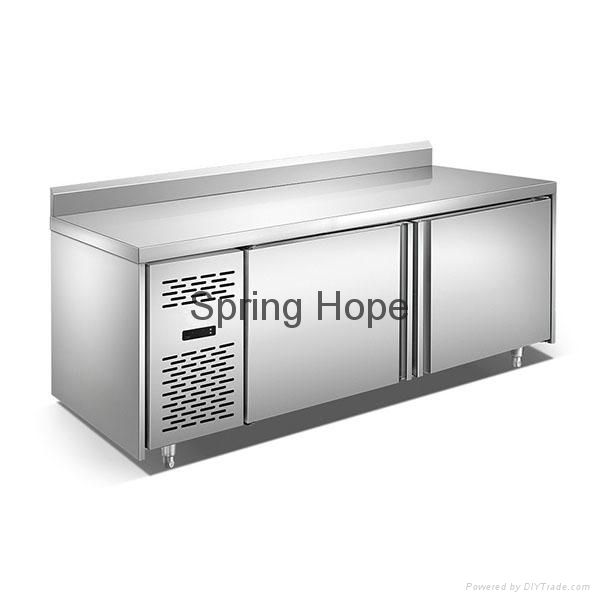 Stainless steel chest kitchen freezer commercial kitchen working cabinet