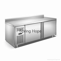 Stainless steel chest kitchen freezer commercial kitchen working cabinet