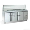 Stainless steel chest kitchen freezer commercial kitchen working cabinet 4