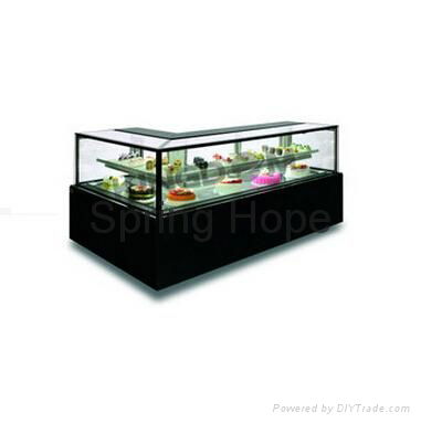  90 Degree Corner Right Angle New  Design Cake Display Cabinet 2