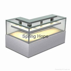 90 Degree Corner Right Angle New  Design Cake Display Cabinet