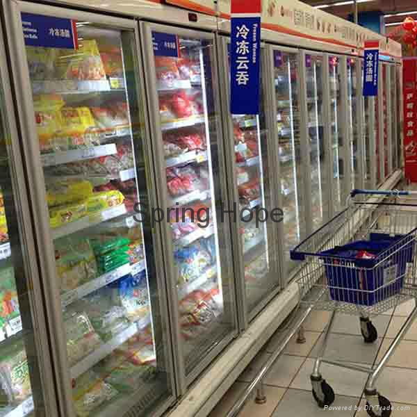 Auto-Defrost glass door supermarket refrigerator speed-frozen food refrigerator 3