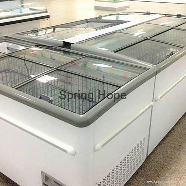 Hot sale combination island freezer supermarket island freezer for frozen food