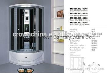 corner 5mm thickness glass shower cabins shower stalls made in China 2