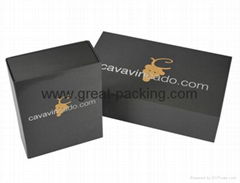 foldable cardboard magnet black high end box