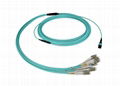 MPO-LC hybrid harness cable