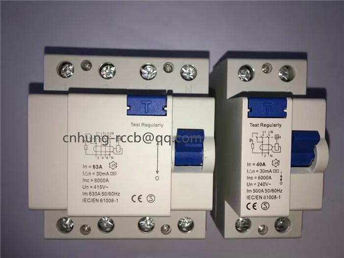 F360 RCB electric/magnetic residual current circuit breaker 