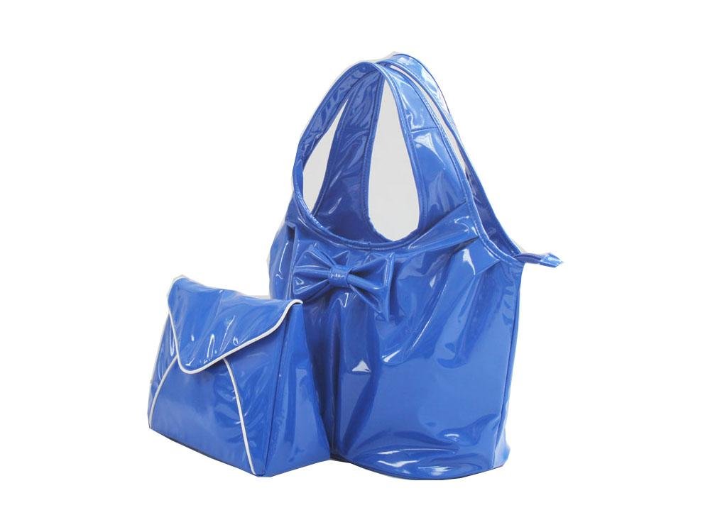 High quality handbag manufacturer bulk buying shiny pu cosmetic bags