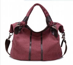 Fashion canvas messenger shoulder