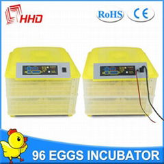 HHD YZ-96A Full automatic egg hatching machine price chicken egg incubator equip