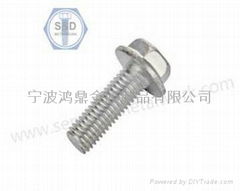 Flange Bolts DIN6921 Hex Flange Bolt Black Finish Zinc Plate