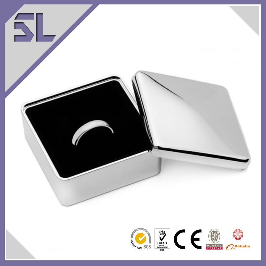 Zinc Alloy Square Shape Ring Jewelry Box 