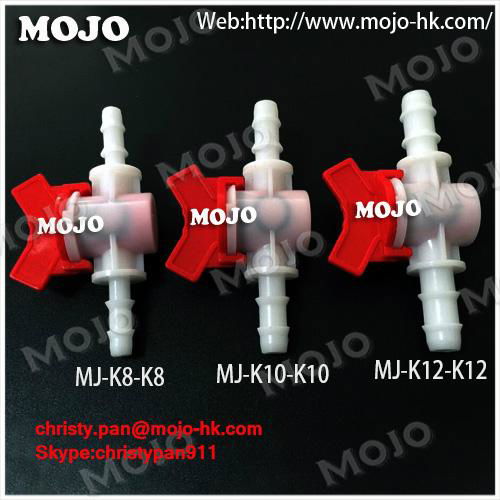 MJ-K8-K8 White Black Plastic Micro water flow control valve 3