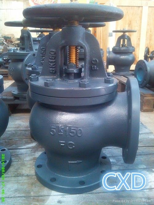 jis marine cast iron angle valves 5K 3