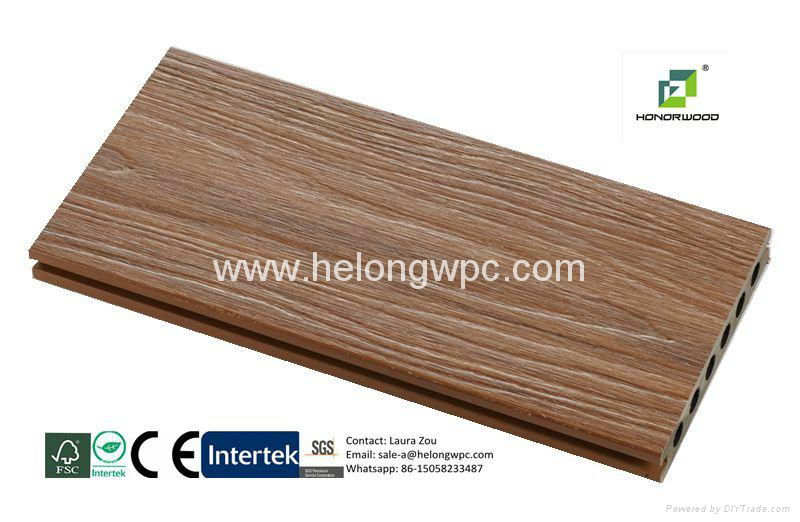 2016 Helong Hot-sale weather-reisistant co-extrusion composite decking/WPC deck 4